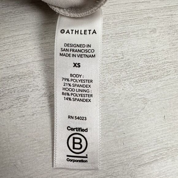 Athleta Glacier Handkerchief‎ Poncho Women XS Hooded Sweatshirt Grey Oversized - Picture 12 of 16